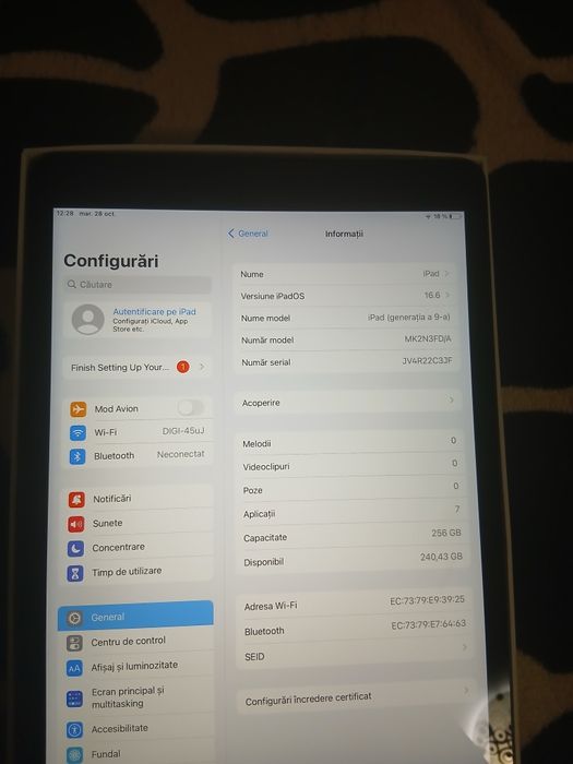 iPad generația a 9 a 256gb