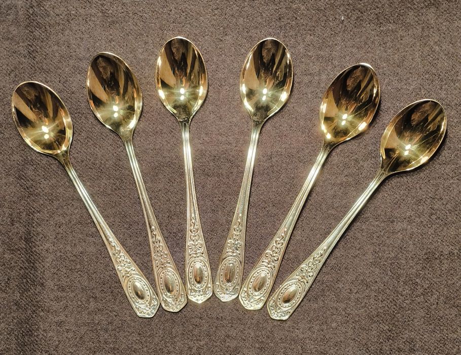 Ложечки чайные позолоченные