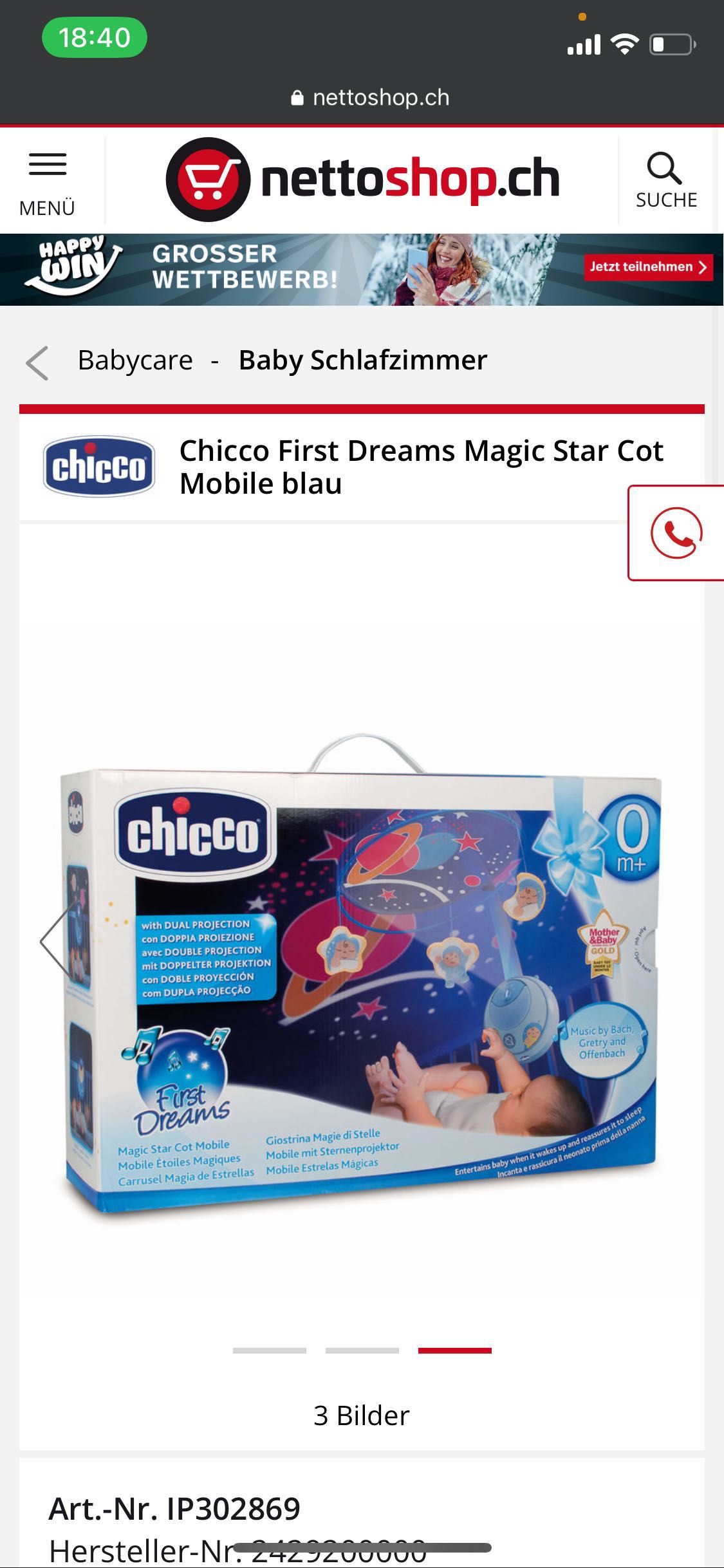 Въртележка за легло 2в1 Chicco First Dreams прожек