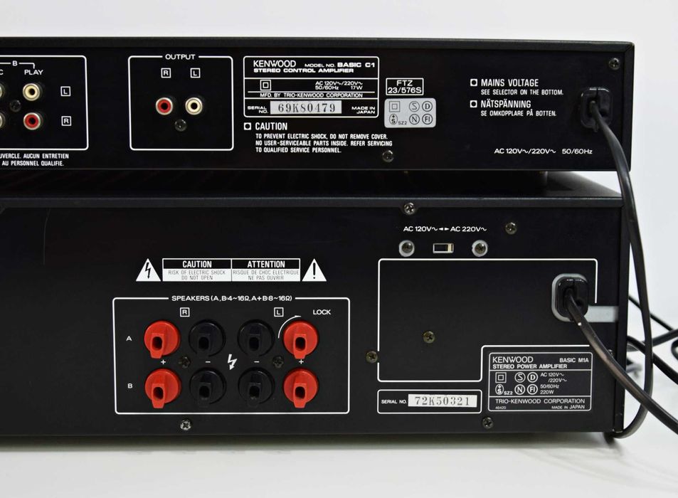 Kenwood Basic C1 Preamp + Basic M1A Power Amp, amplificator si preamp