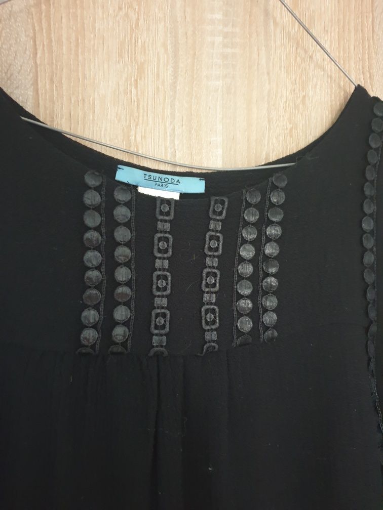 Rochie lana neagra L cu model