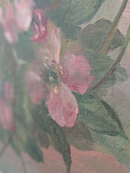 Tablou in ulei cu flori artistice buchet