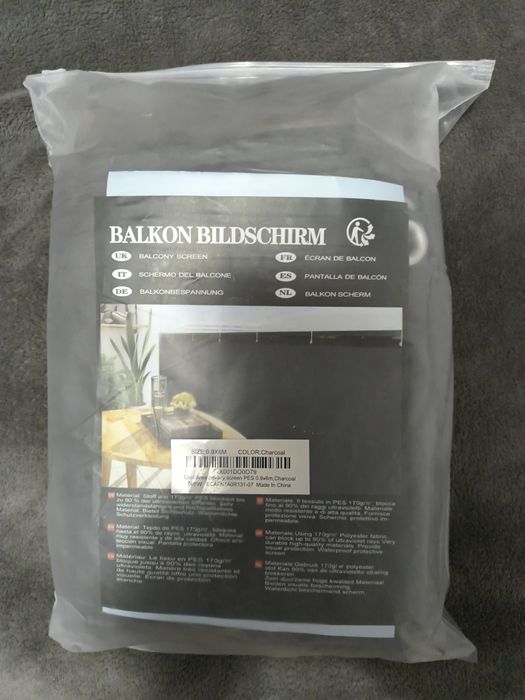 Paravan de intimitate 0,9x6M gri