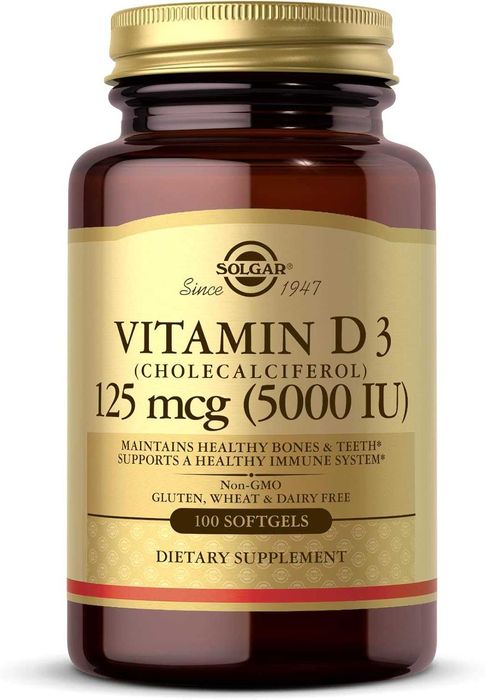 Витамин Д3 от Solgar Vitamin D3 125 mcg (5000 IU), 100 капсул!