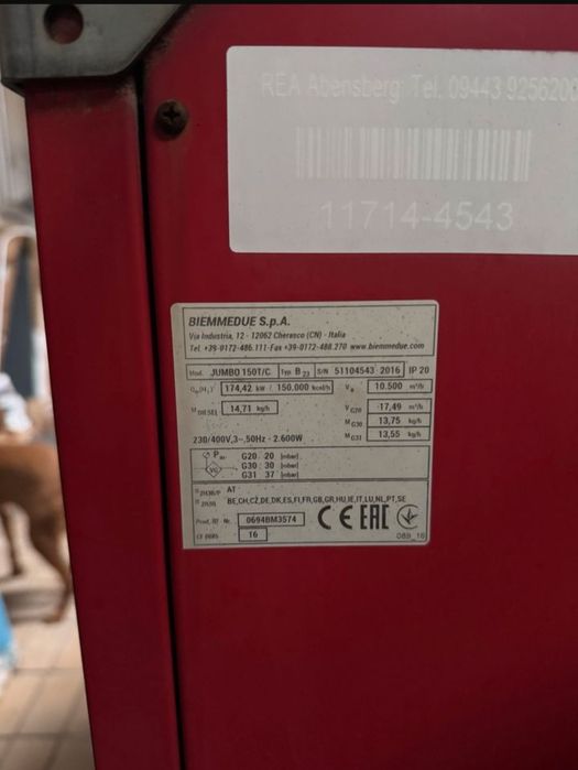 Generator ulei ars uzat suflanta aer cald 174kw seră , hala , sala fot