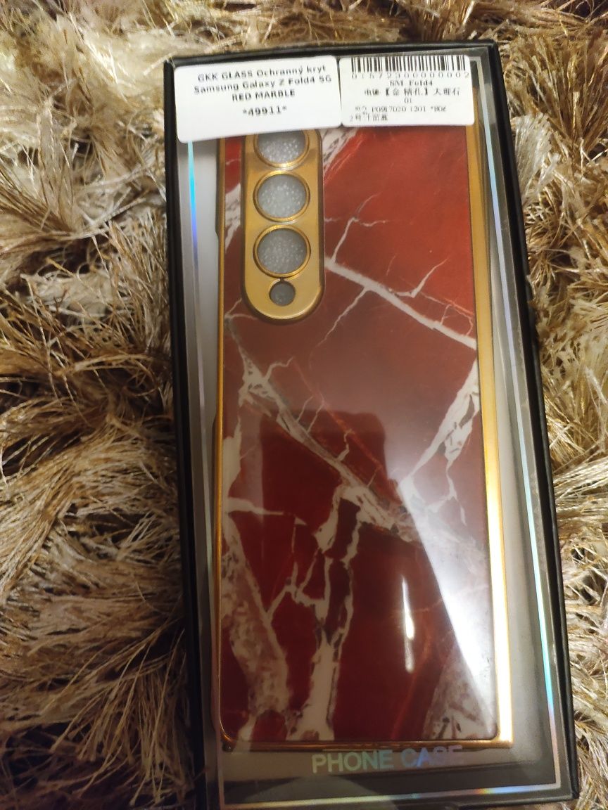 Husa Samsung Galacy Z Fold4 model - Red Marble