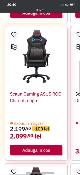 Scaun gaming Asus Rog Chariot