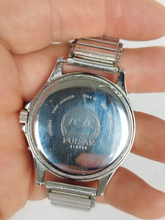 Ceas barbatesc Pulsar By Seiko VX42 X361, cu dată, cuarț, din inox