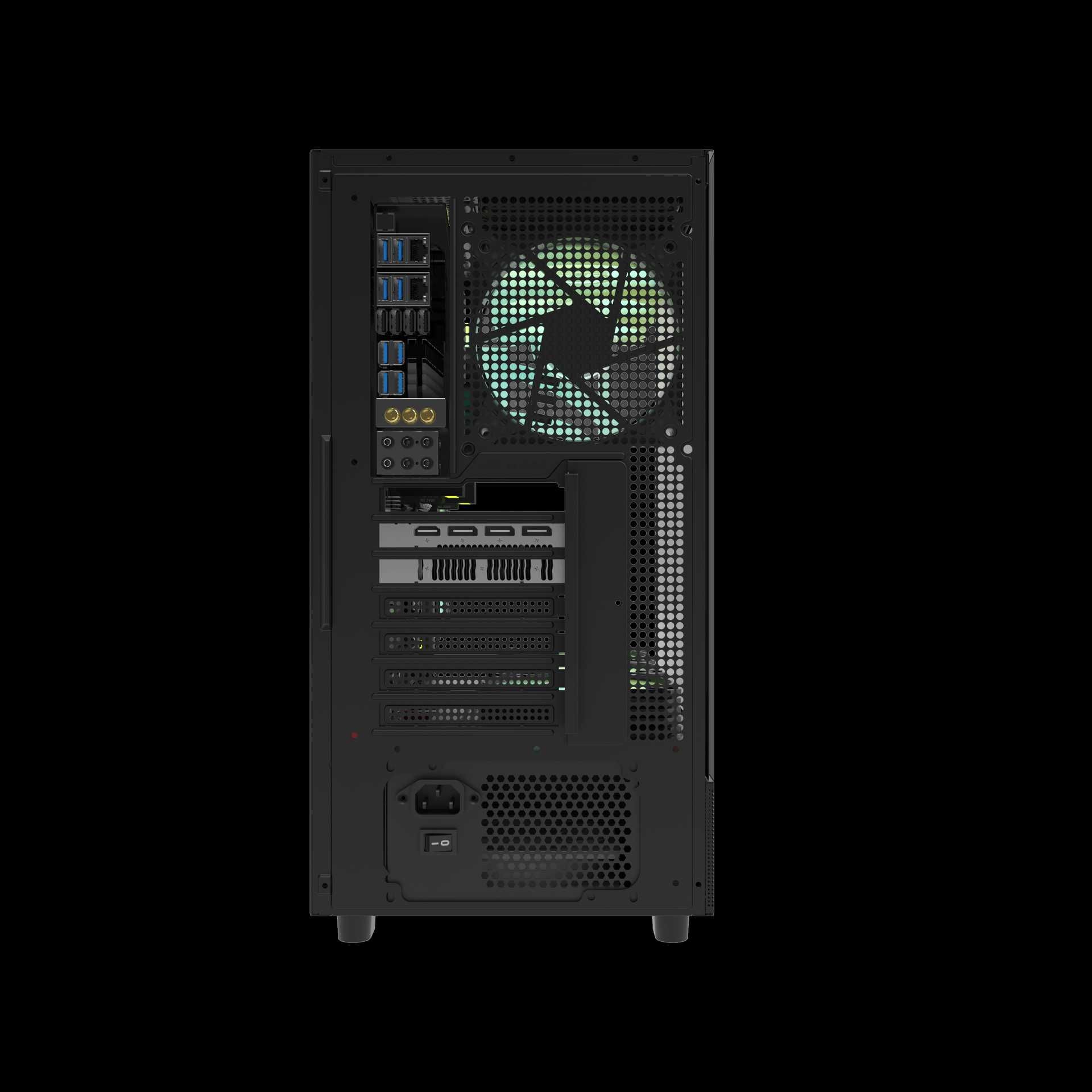[НОВЫЙ] Корпус DarkFlash DPX90 BLACK (with 4 fans)