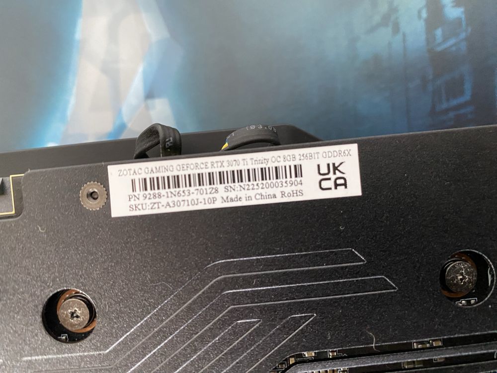 Видео карта ZOTAC 3070 Ti 8GB