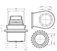 Transmisie finala pentru miniexcavator CASE CX23