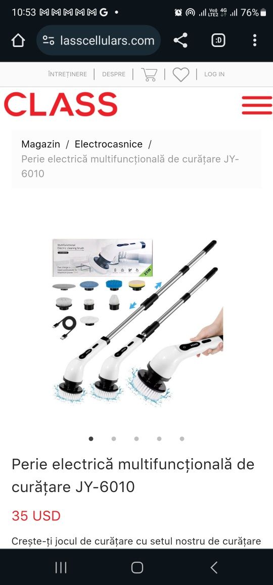 Perie electrică multifuncțională de curățare JY-6010 (produs nou)