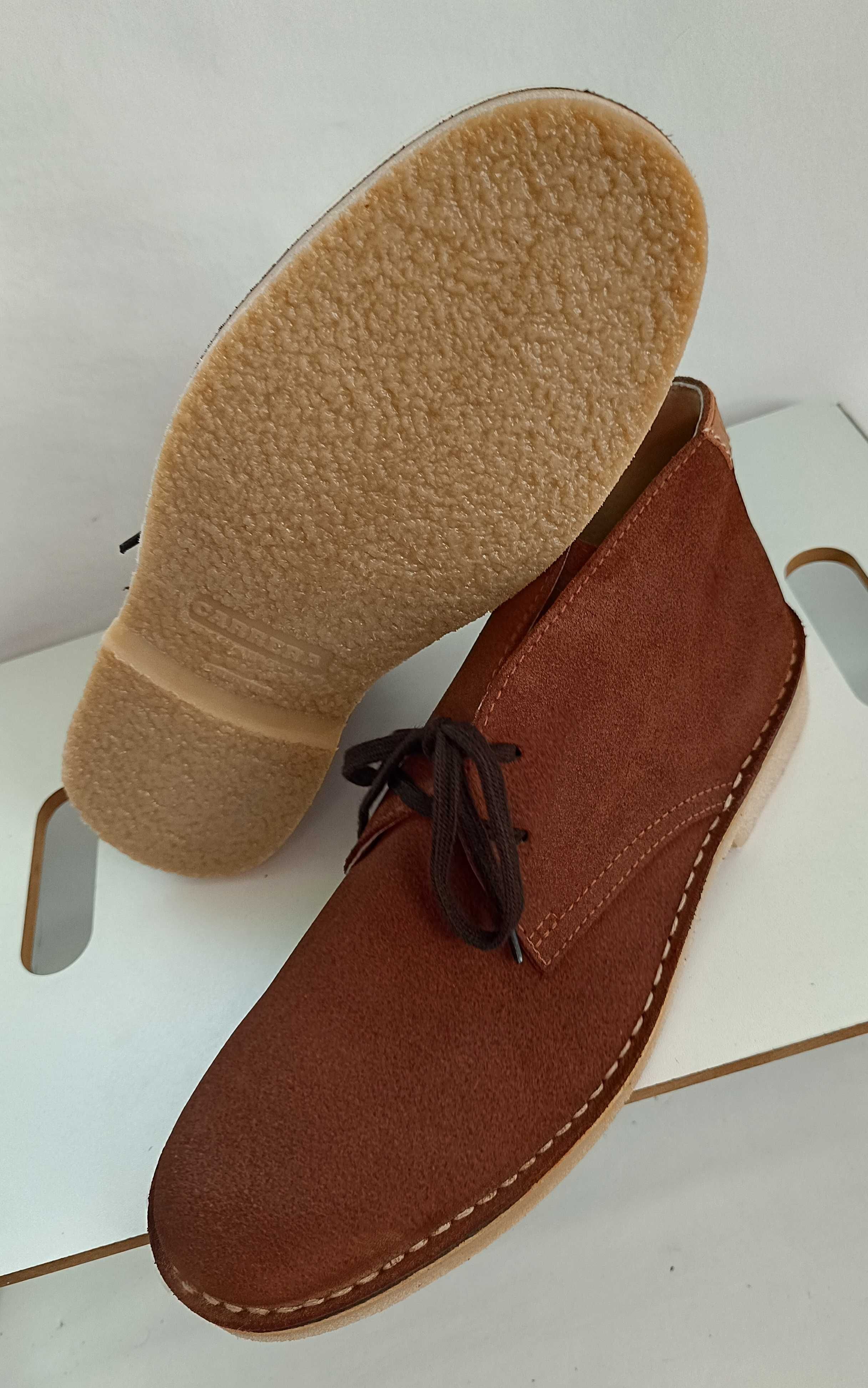 Ghete chukka suede 45 premium Carrera NOI piele naturala moale