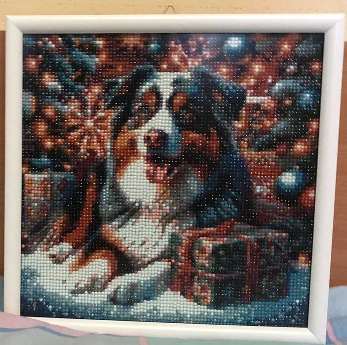 Коледни диамантени гоблени с рамка