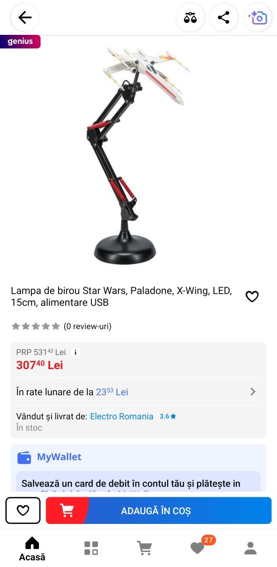 Lampa birou Star wars paladone