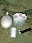 militare germane razboi 2 gamela plosca pahar desfacator conserve
