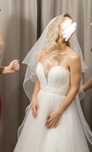 Vand rochie de mireasa Maya Fashion cu crinolina si accesorii