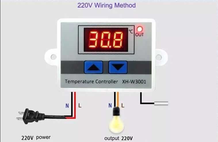 Новый терморегулятор XH-W3001 на 220 В Теплые полы инкубатор брудер