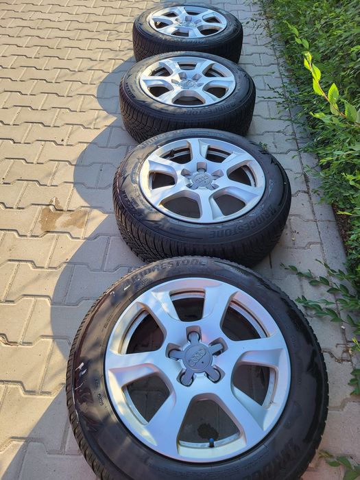 Set 4 Jenti aliaj+ cauciucuri iarna Bridgestone 205/60/R16 Audi A4