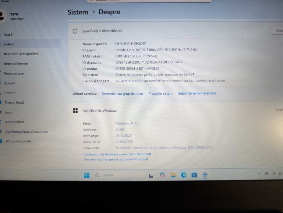 Lenovo ThinkPad T470 14, i5-7300U, 8GB DDR4, 256GB SSD NVME,