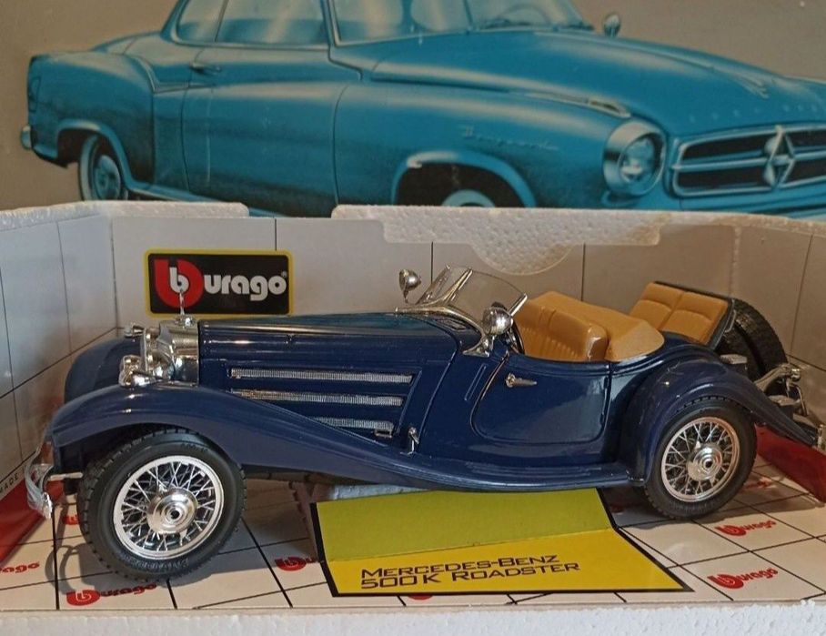 Mercedes Benz 500K
Scara 1:18
Bburago

Pozele reflectă realitatea. Se