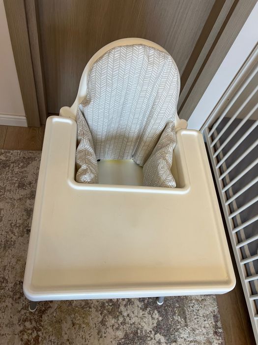 Pătuț Ikea cu saltea (60x120 cm) + scăunel copil