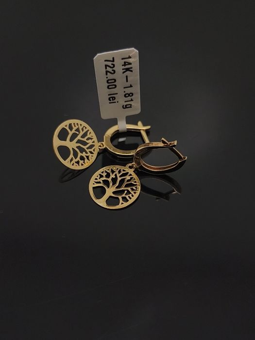 Bijuteria Royal cercei din aur 14k 1.81 gr