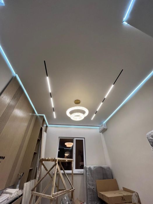 Натяжные Потолки С Монтажом В Алматы Натяжной Потолок Споты Карниз ЖМИ