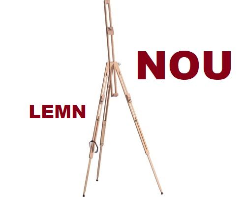 Șevalet LEMN, NOU, la cutie, reglabil si pliabil,pentru pictat/pictură