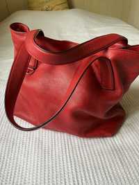 coccinelle - червена кожена чанта