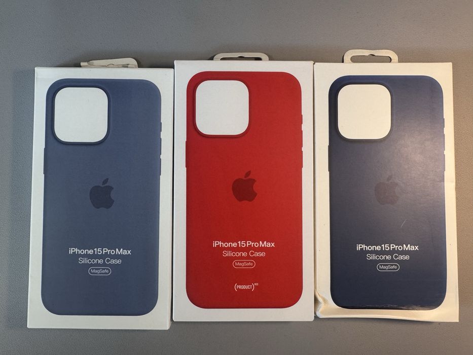 Промоция!Силиконов калъф iPhone Silicone 15/15Pro/15 Pro Max MagSafe