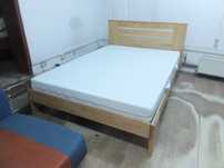 Superb pat dormitor 140x200 lemn masiv  sistem confort/saltea premium