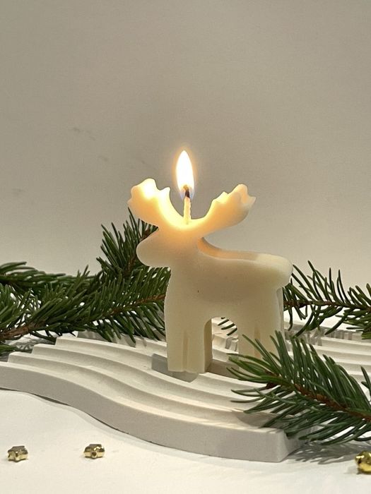 Свеча-олень ручной работы | Подарок на Новый год