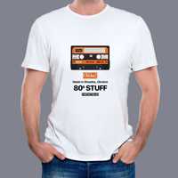 Tricou cu print Compact Cassette 80s