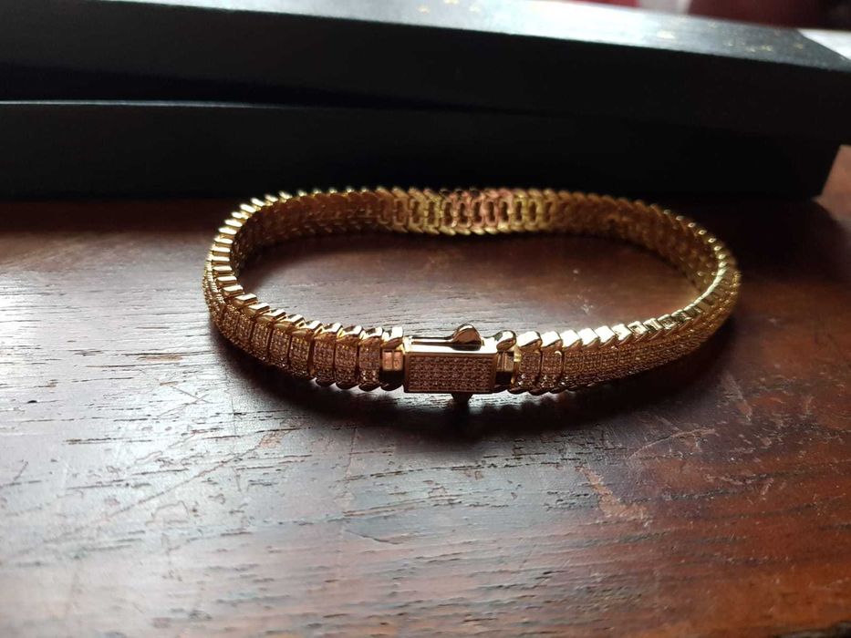 Bratara placata AUR 18 karate model insula iubirii