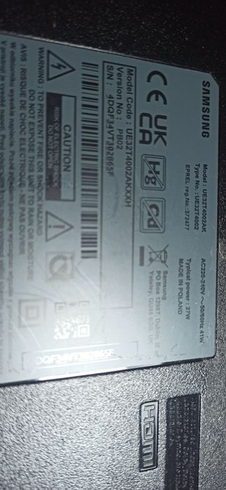 Placa baza tv Samsung model UE32t4002AK