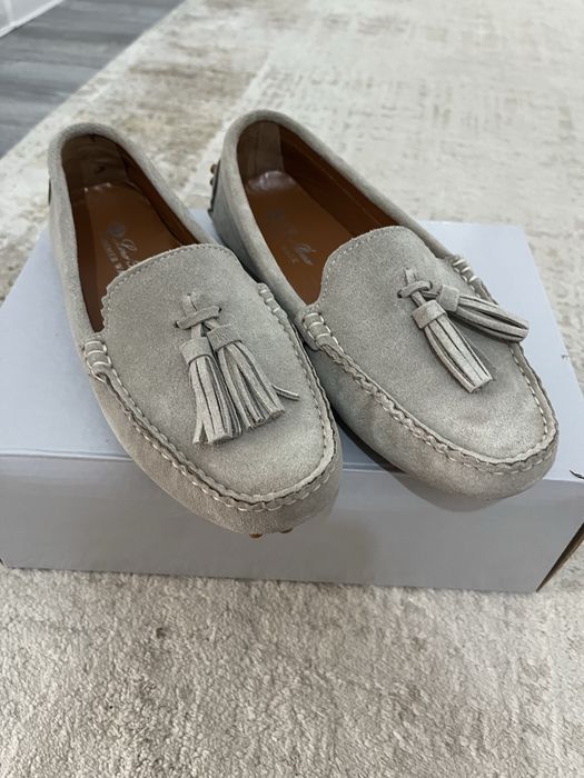 Женские лоферы  замшевые