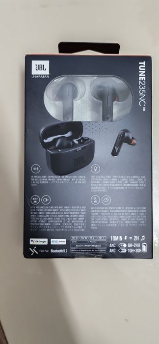 Casti True Wireless JBL Tune 235 NC, True Wireless, Pure Bass, Sigilat