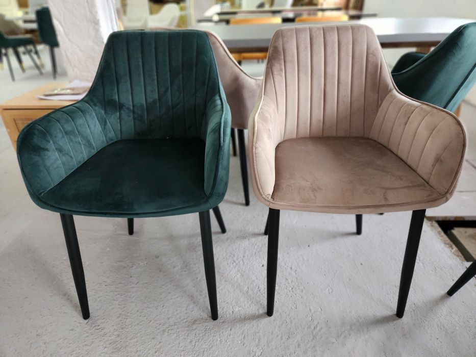 NOU Set 2 fotolii, catifea verde smaragd