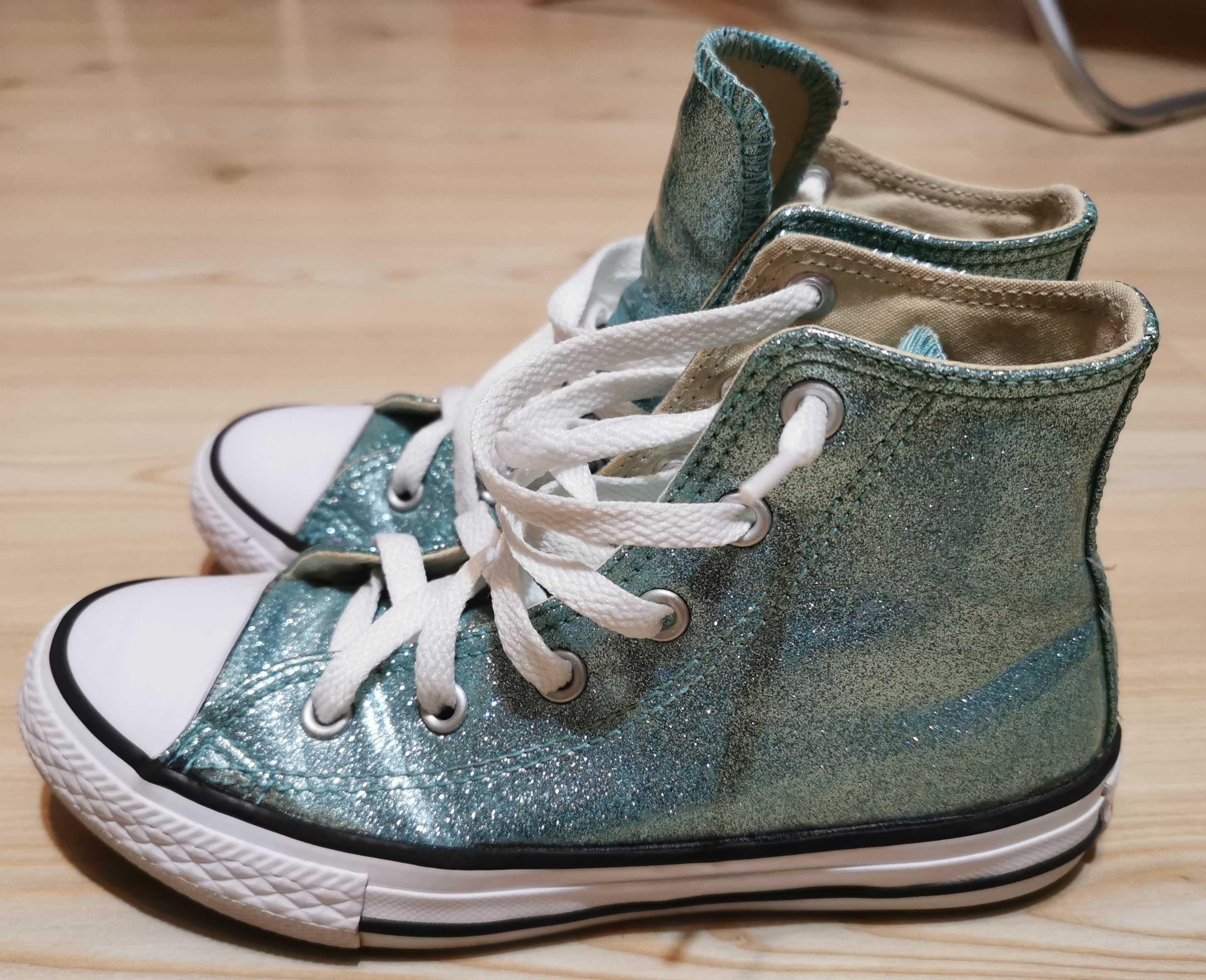 Converse Chuck Taylor All Star Hi Bleached Aqua/White 32 stare buna