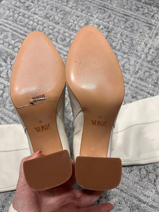 Cizme Zara, piele naturala, 40