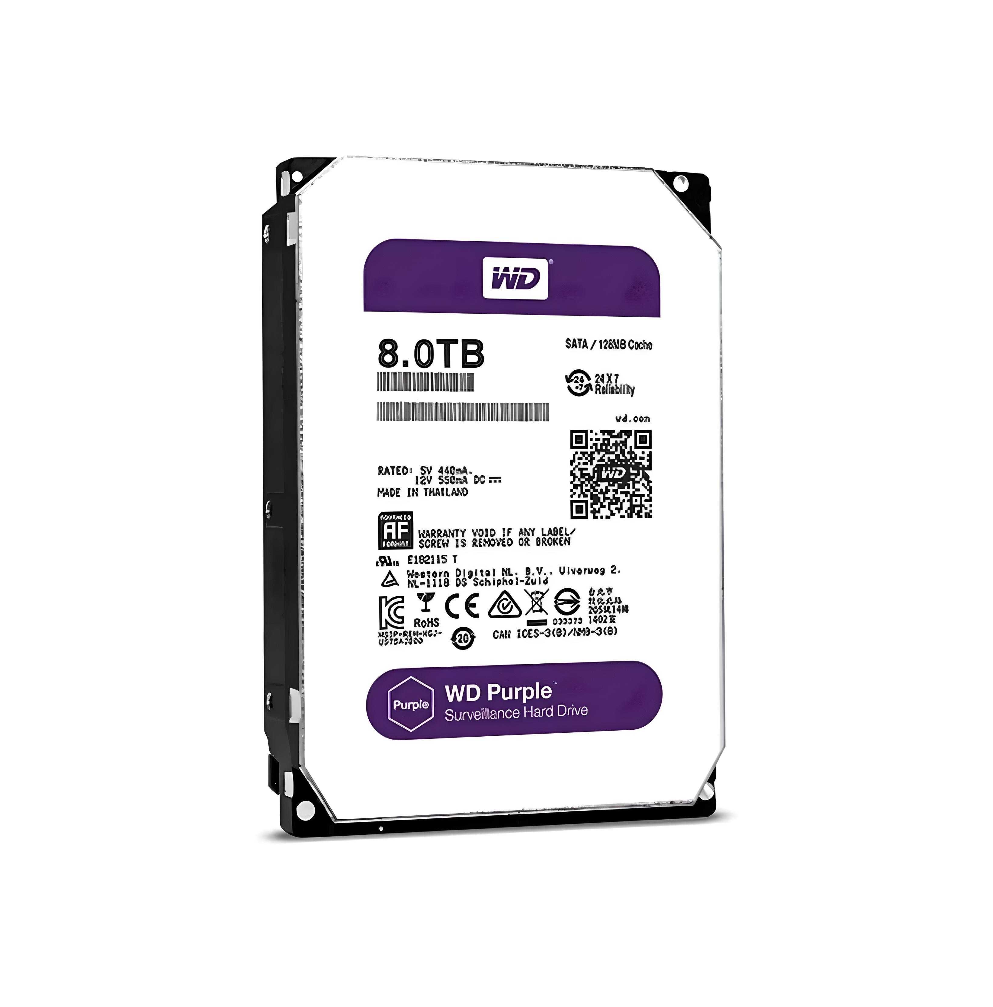 | Жесткий диск HDD 8TB WD PURPLE /128 Mb, SATA 5400 rpm REF