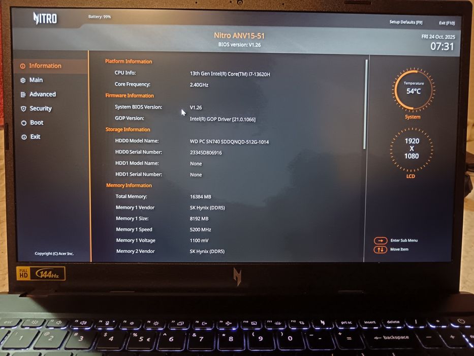 Laptop Acer Nitro V15