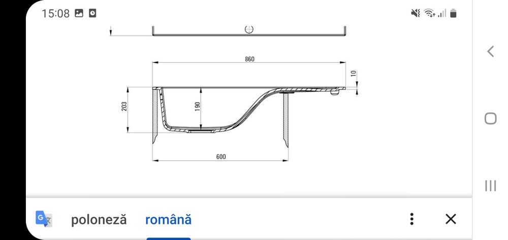 Chiuveta de bucatarie ,noua ,nemontata,compozit granit