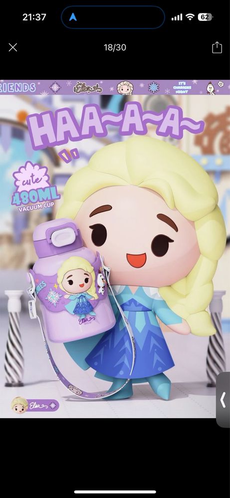 Детский термос от Disney Эльза Холодное сердце Frozen 0.5l