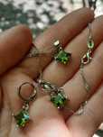 Set bijuterii argint cu zirconiu verde