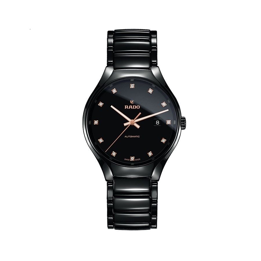 Дамски часовник Rado True Round 40 Automatic Black Diamond Dial