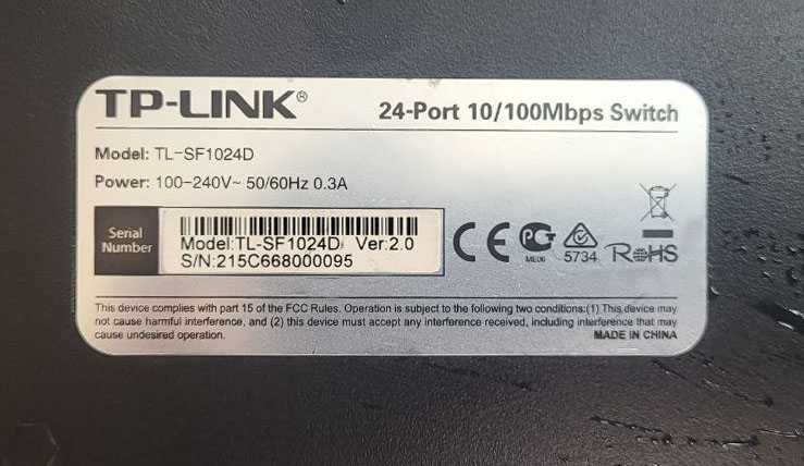 Tp Link TL-SF1024D 24-портовый 10/100 Мбит/ коммутатор