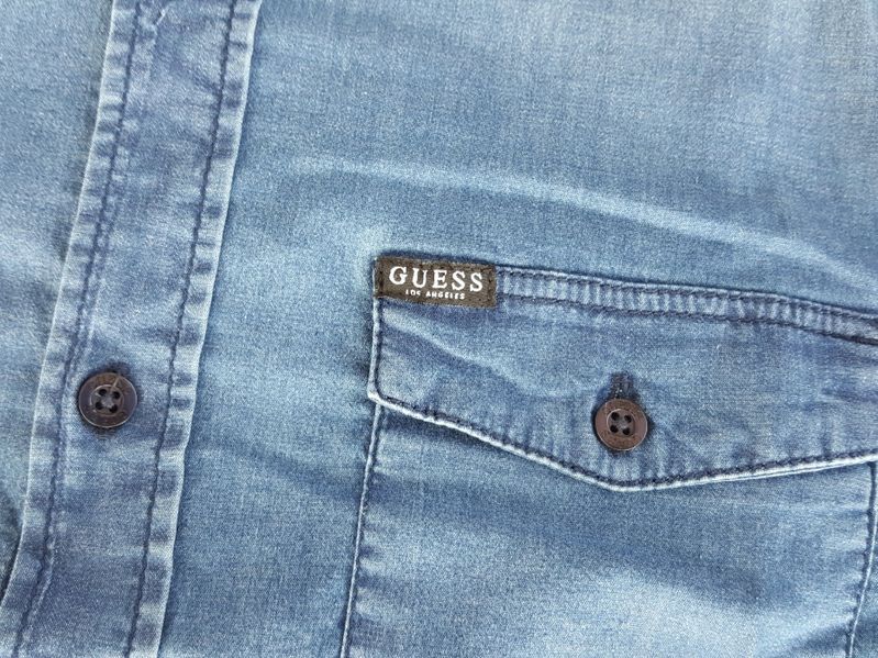 ПРОМО GUESS JEANS -М -Оригинална мъжка дънкова риза