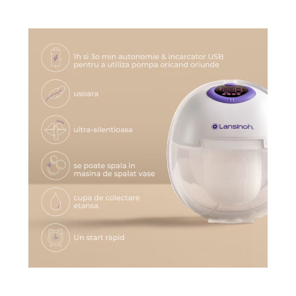 Pompa de sân electrică dublă Lansinoh-Ca nou-Garantie